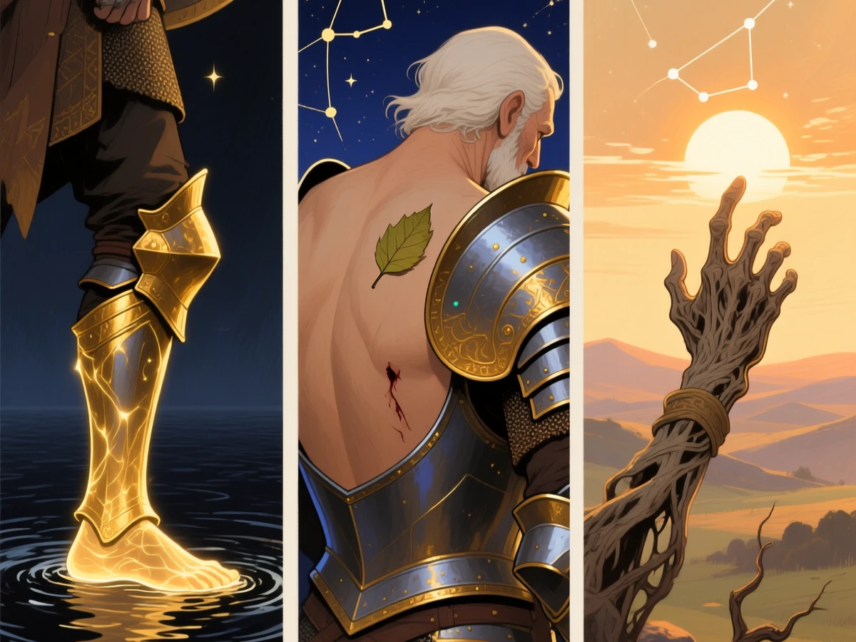 Flawed heroes — Achilles, Siegfried, Aurora's lover