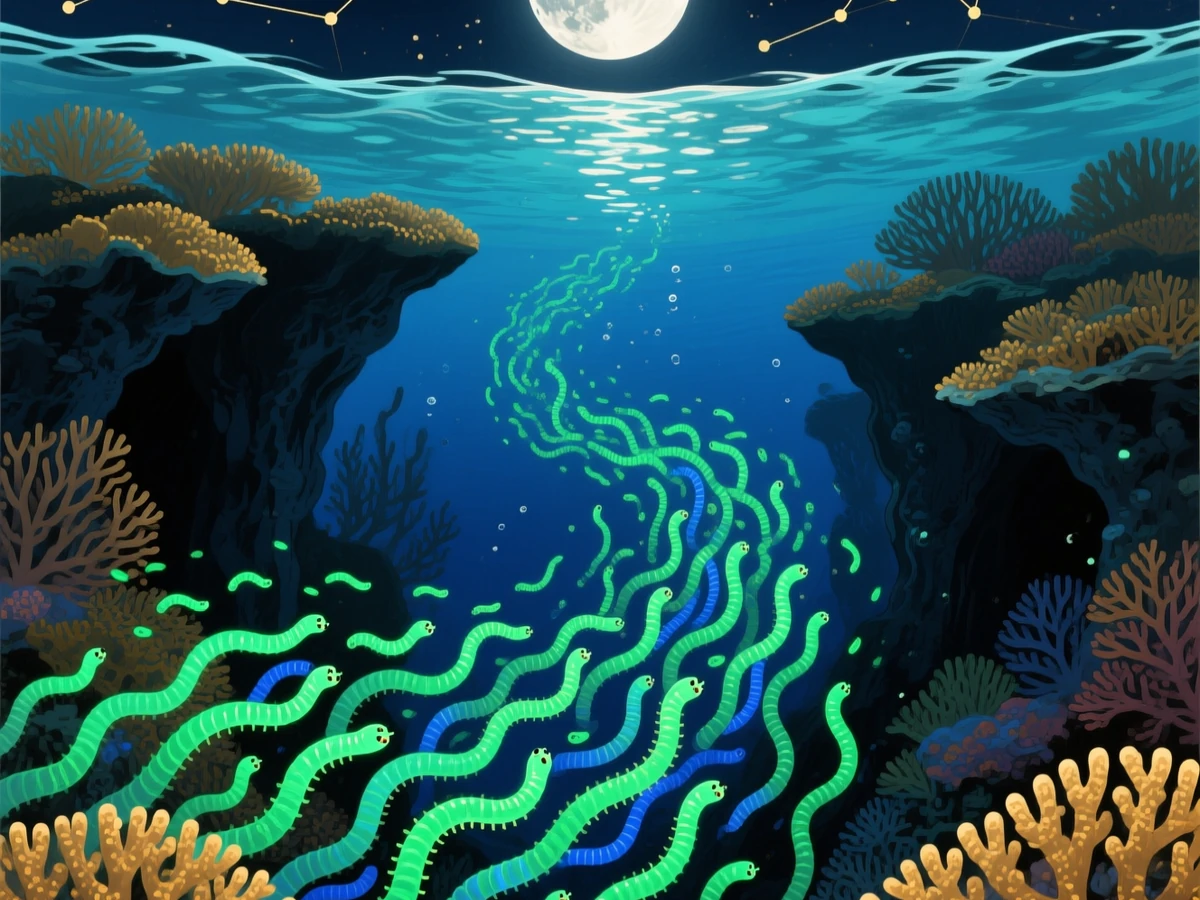 Coral reef in the South Pacific — home of the palolo worm