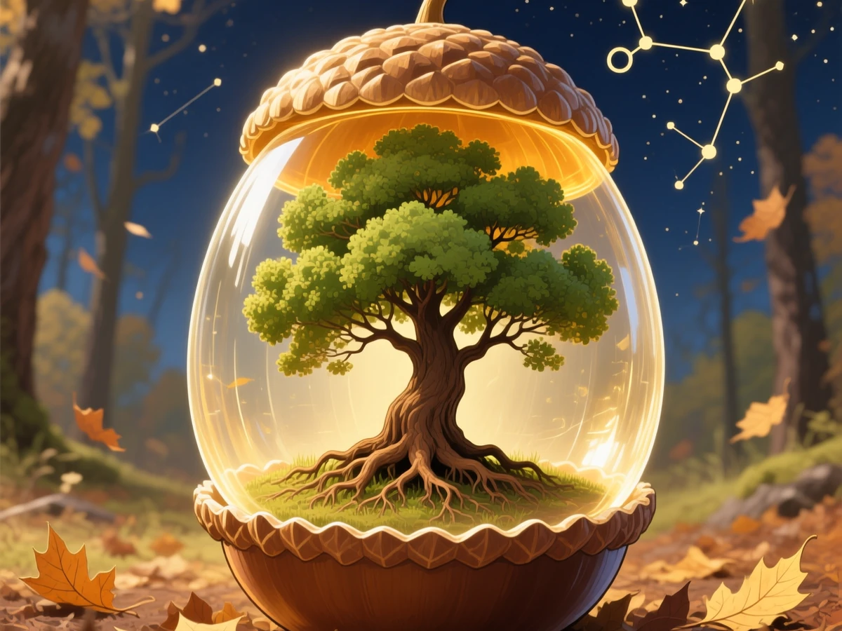 A single drop of dew reflecting the entire landscape — microcosm and macrocosm