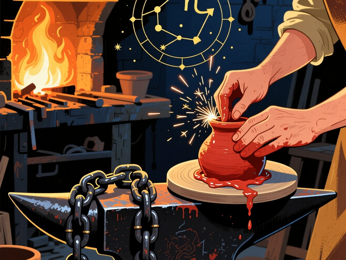 A river carving through a canyon — the riverbed is given, the swimming is yours