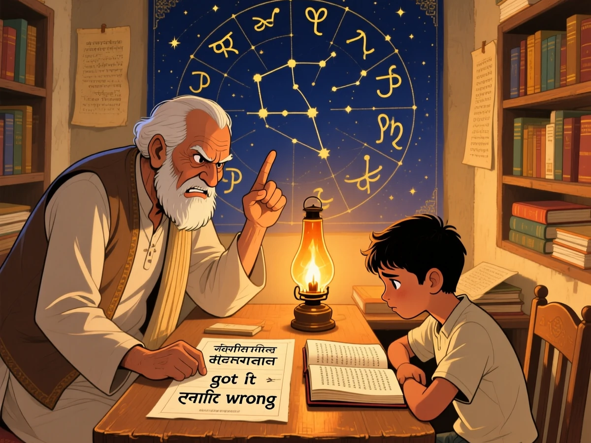 An empty church and an abandoned astrologer's desk