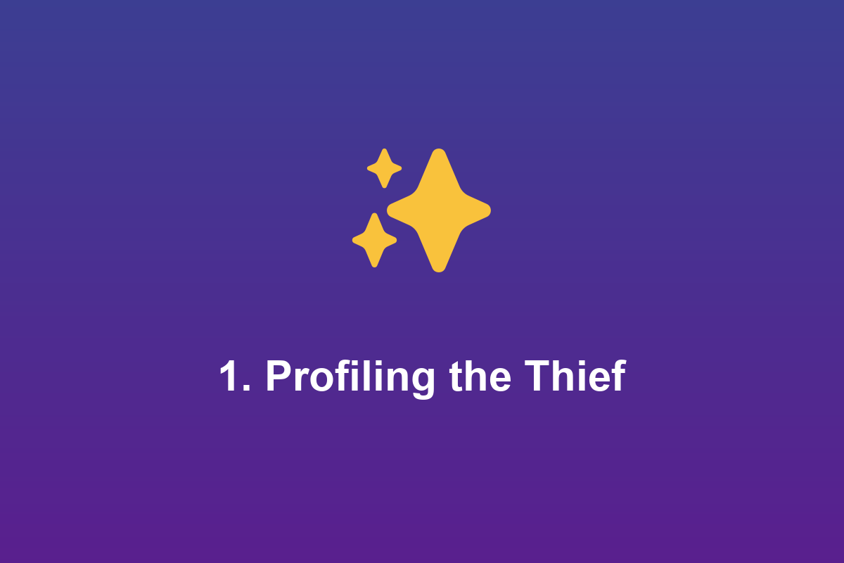 Section: 1. Profiling the Thief