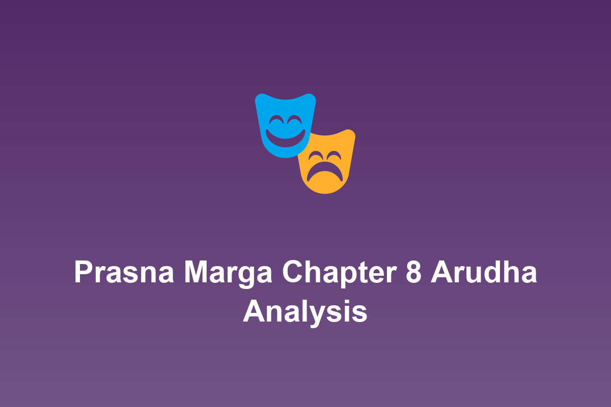 Section: Prasna Marga Chapter 8 Arudha Analysis